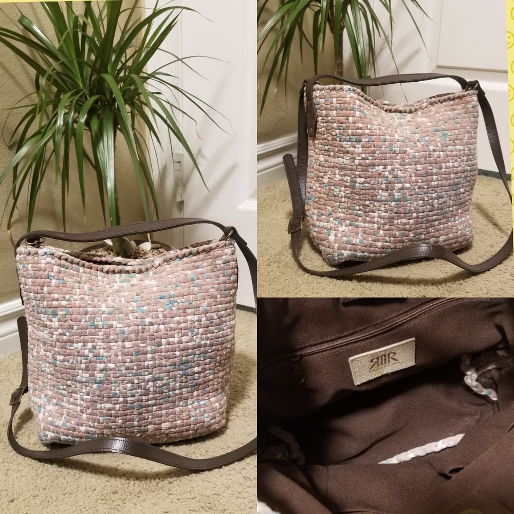 Artisan weaved hobo bag